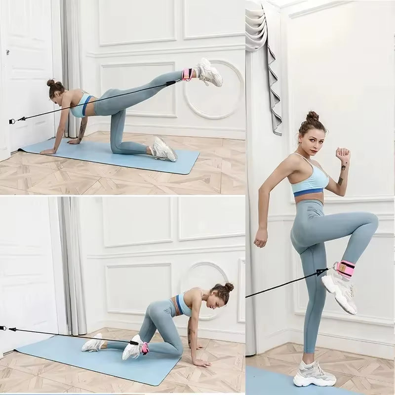 Fitness Equipment Gym Ankle Strap Padded Double D-Ring Adjustable Ankle Weight Leg Training Brace Support Sport Safety Abductors