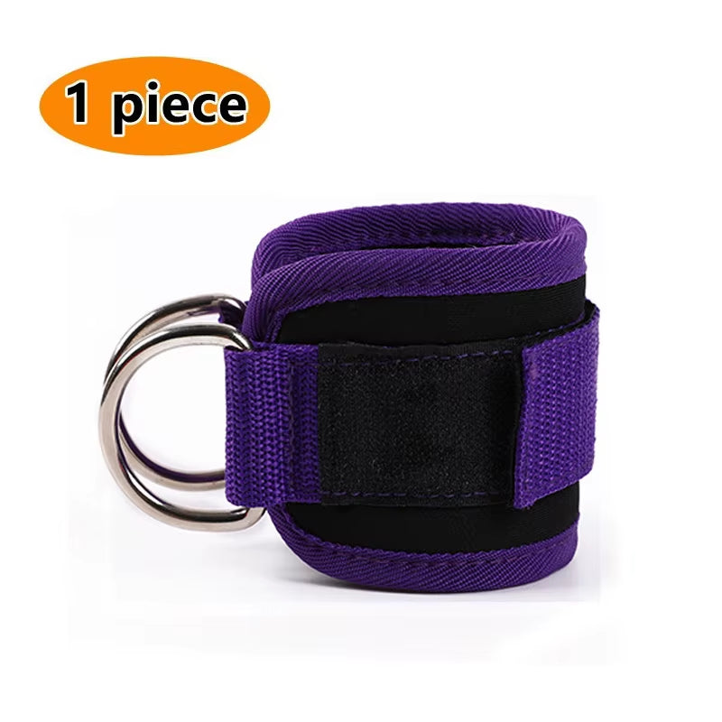 Fitness Equipment Gym Ankle Strap Padded Double D-Ring Adjustable Ankle Weight Leg Training Brace Support Sport Safety Abductors