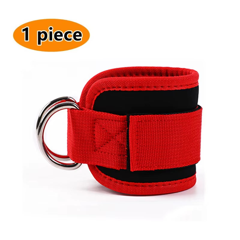 Fitness Equipment Gym Ankle Strap Padded Double D-Ring Adjustable Ankle Weight Leg Training Brace Support Sport Safety Abductors